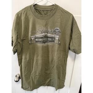 Vintage 2011 Sturgis Motorcycle Rally 71 years army green size Large